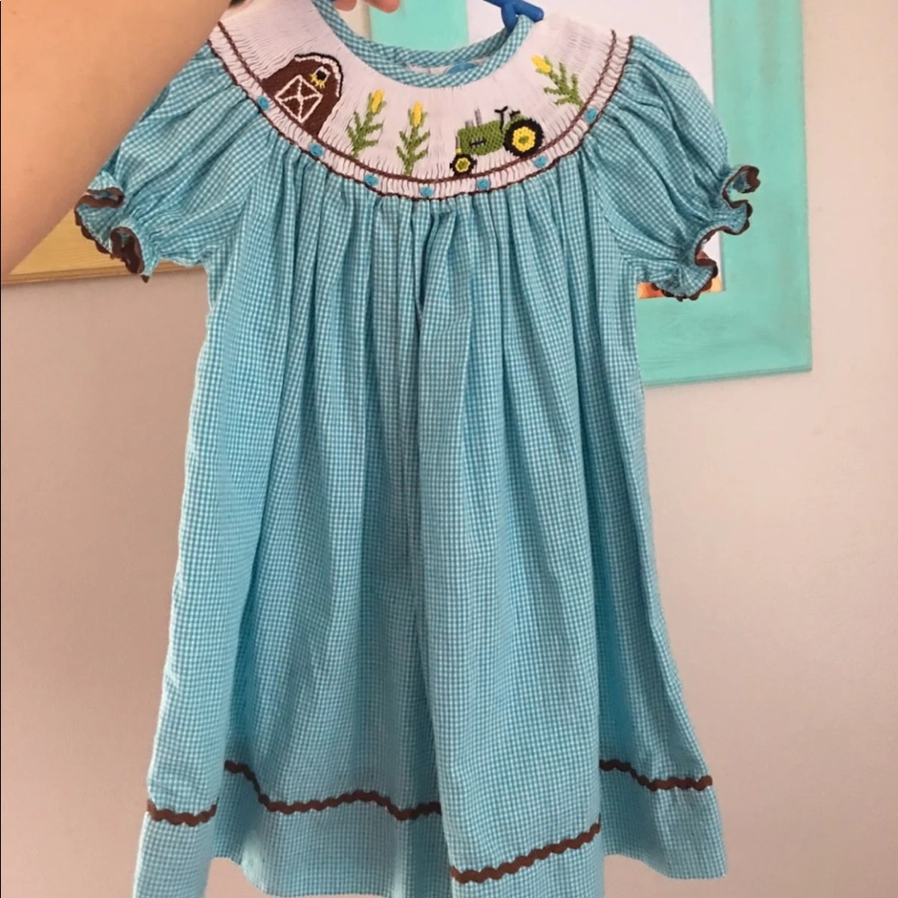 Farm smock bishop dress